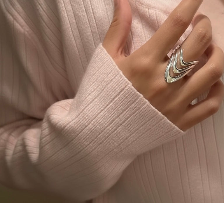 Silver Waves Ring