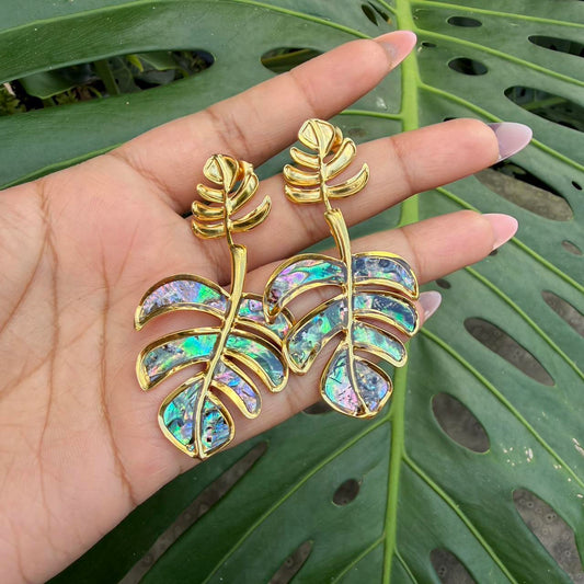 Monstera Earrings