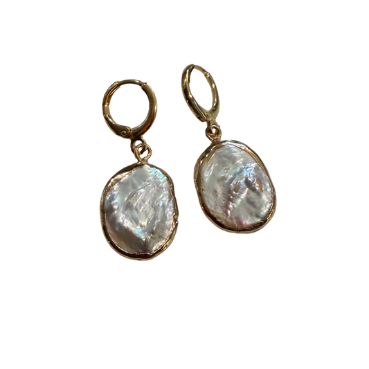 Pearl Hoop Earrings