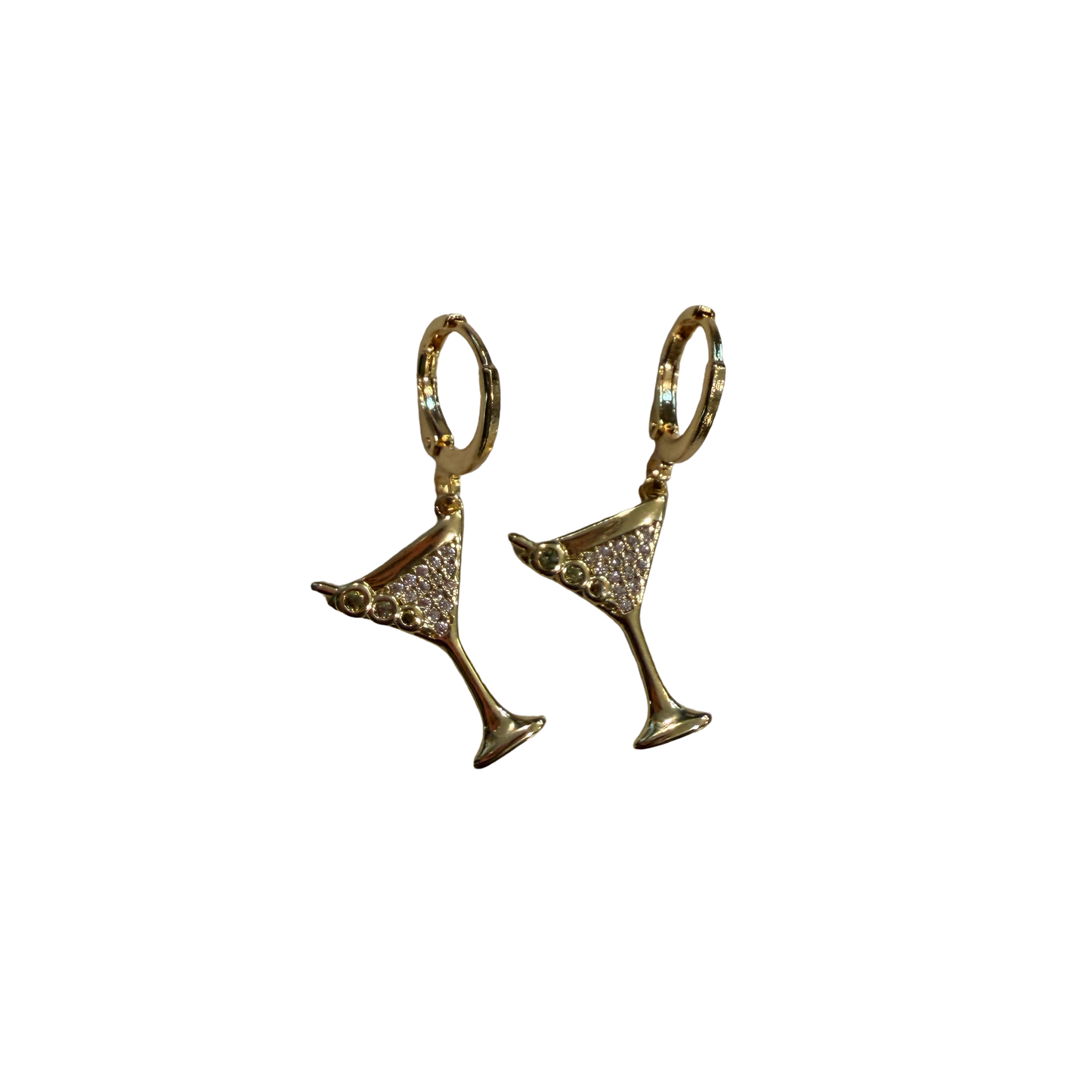Martini Hoop Earrings