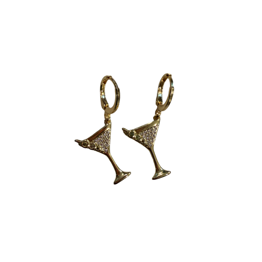 Martini Hoop Earrings