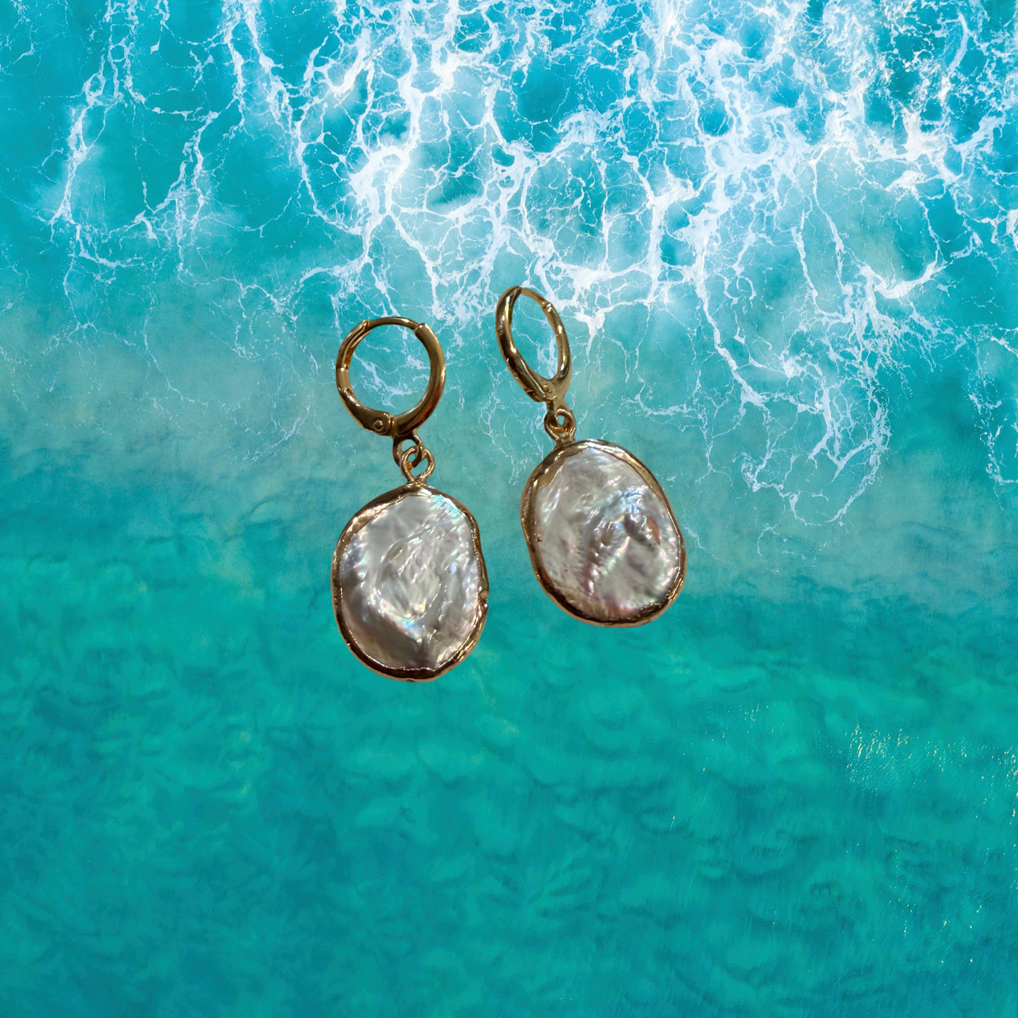Pearl Hoop Earrings