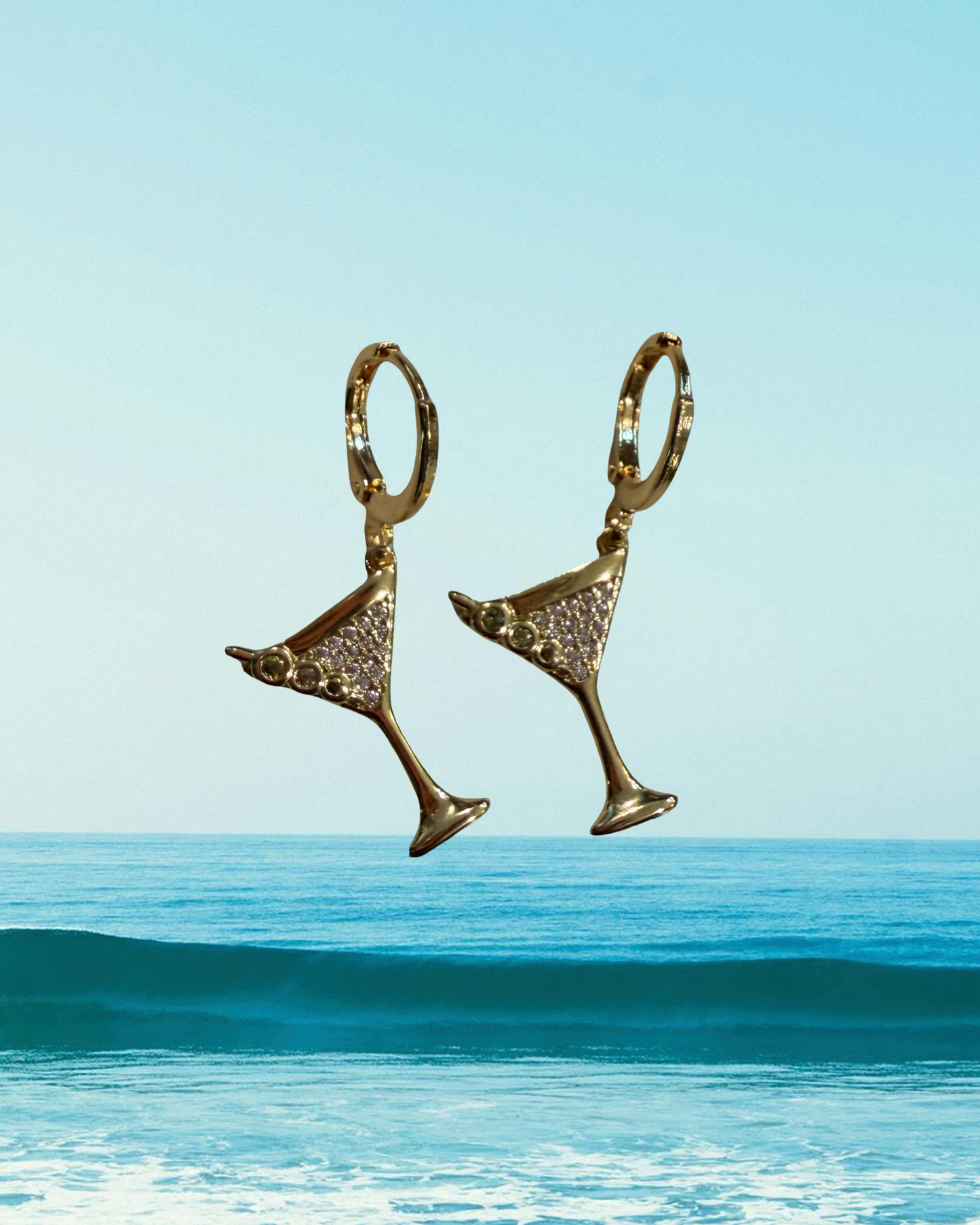 Martini Hoop Earrings